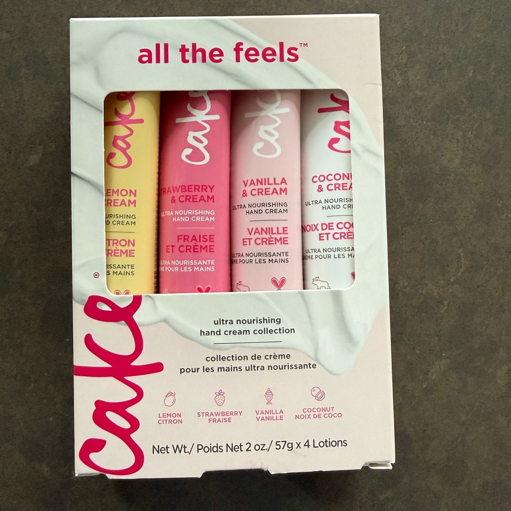 Cake All The Feels Hand Cream Set - Yellow, Pink, Light Pink, White
